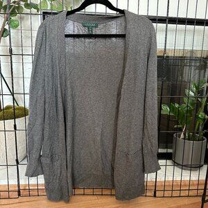 Lauren Ralph Lauren - Grey Cardigan with Buttons and Pockets Size Small